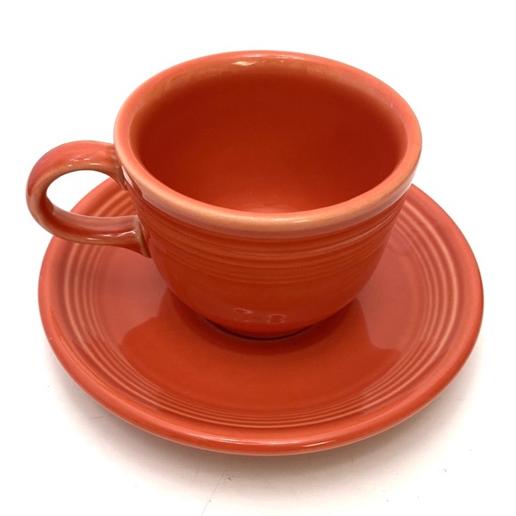 Homer Laughlin Fiestaware Flat Cup & Saucer Set Bundle - Picture 10 of 16